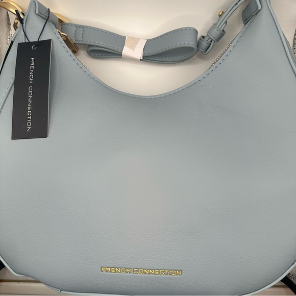 French Connection Moritz Hobo Shoulder Bag Womens Powder Blue FCS25114-PWBL NWT - Picture 1 of 8